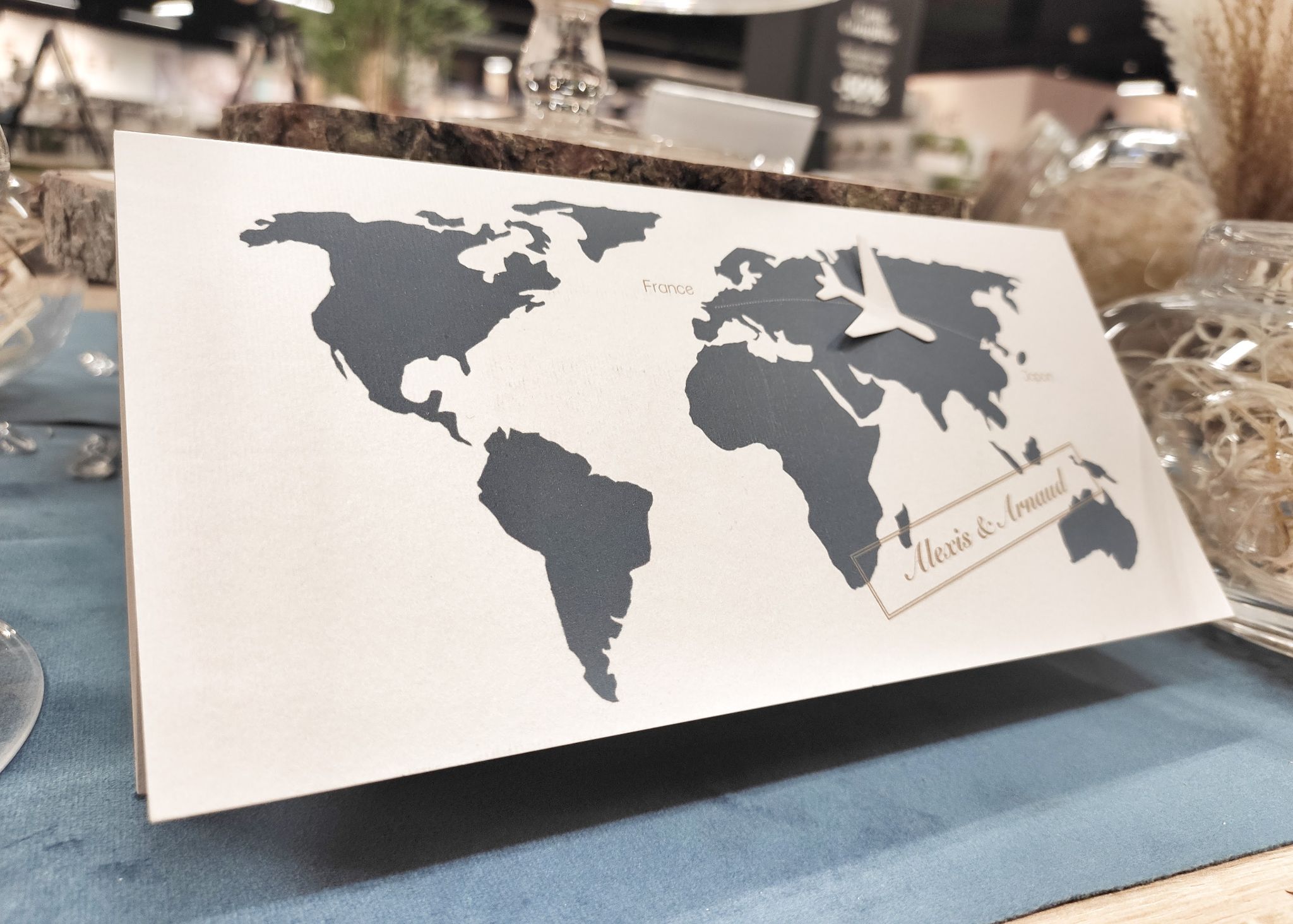 Faire part  voyage billet avion